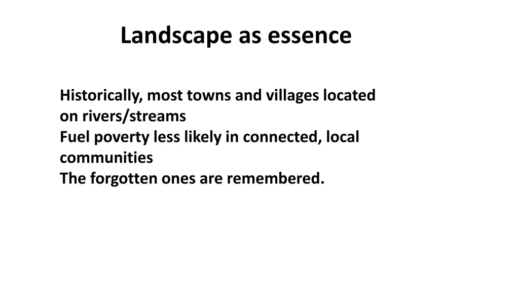 landscape as essence