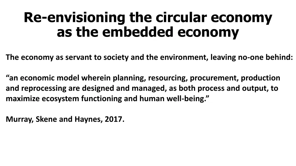 re envisioning the circular economy