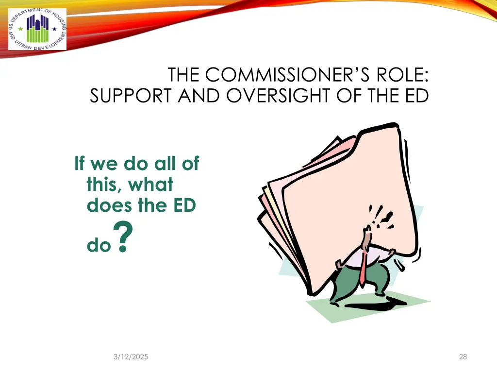 the commissioner s role support and oversight