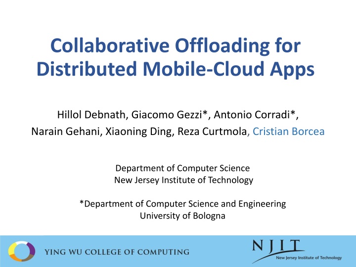 collaborative offloading for distributed mobile