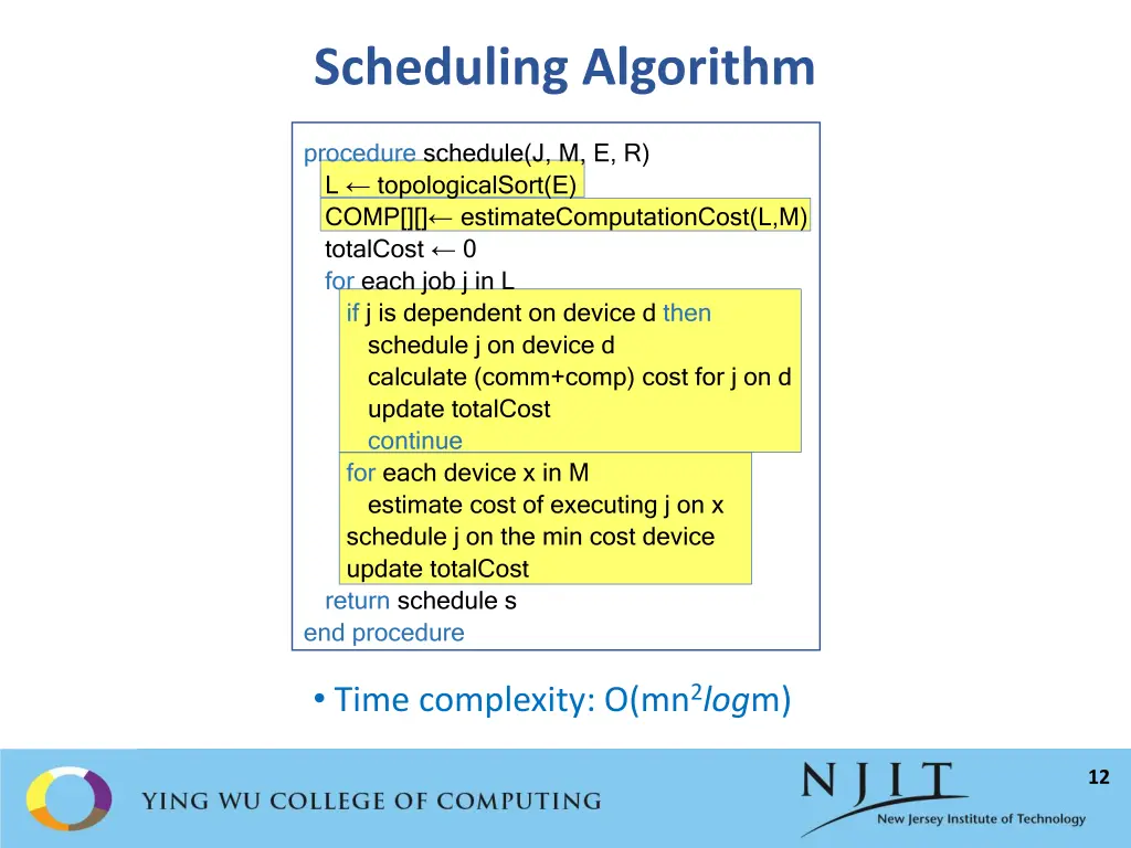 scheduling algorithm
