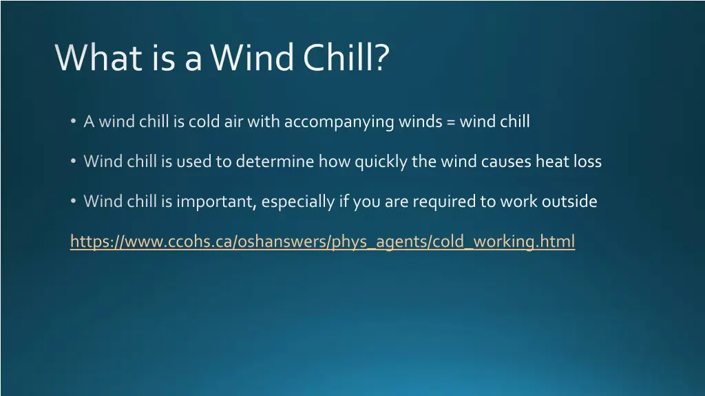 what is a wind chill