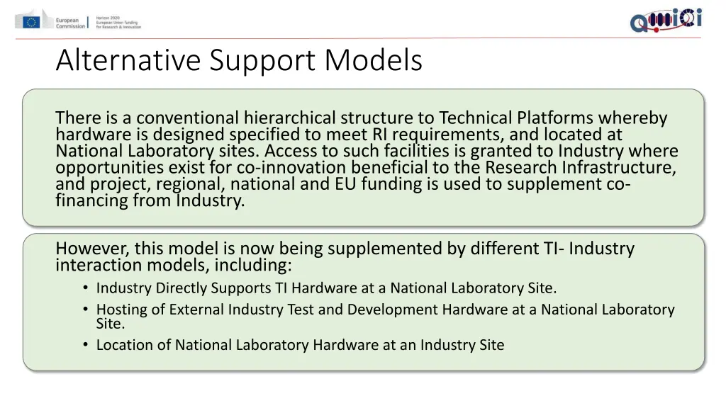 alternative support models