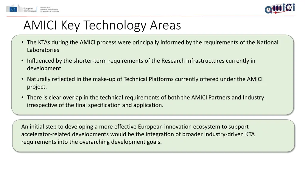 amici key technology areas