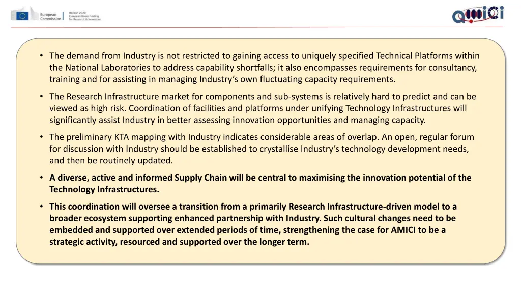 the demand from industry is not restricted