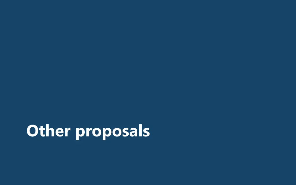other proposals