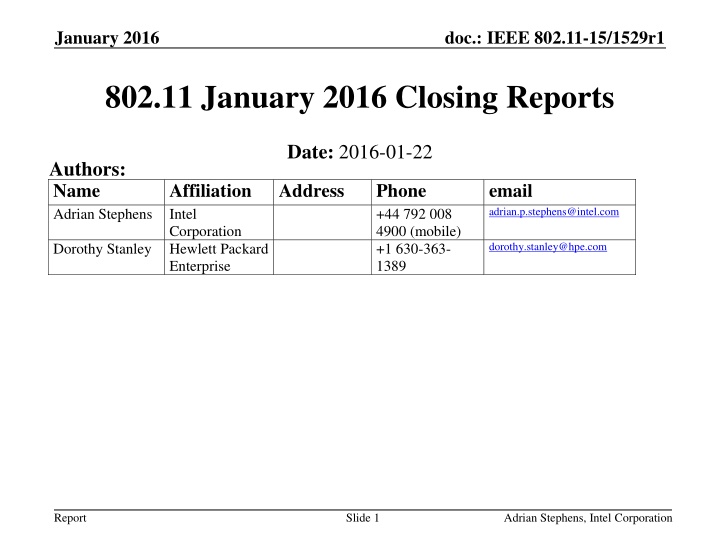 january 2016