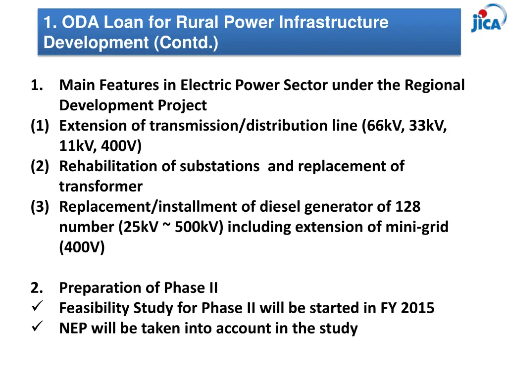 1 oda loan for rural power infrastructure 1