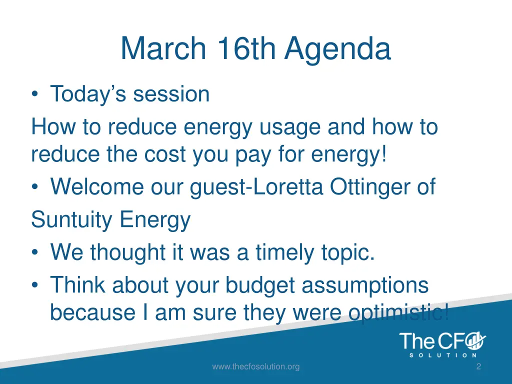 march 16th agenda