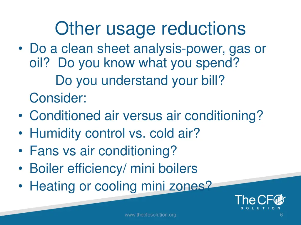 other usage reductions do a clean sheet analysis