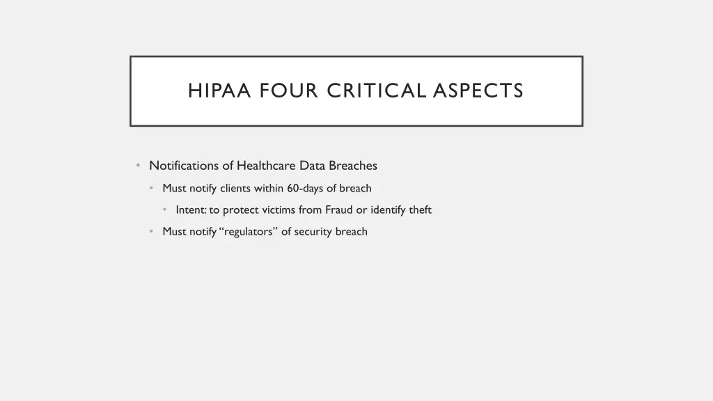 hipaa four critical aspects 2