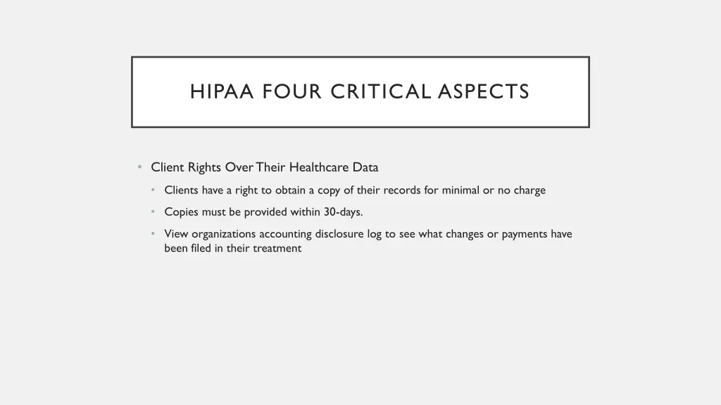 hipaa four critical aspects 3