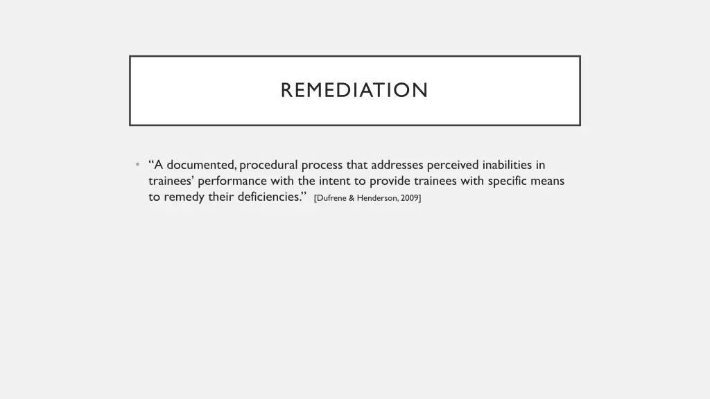 remediation