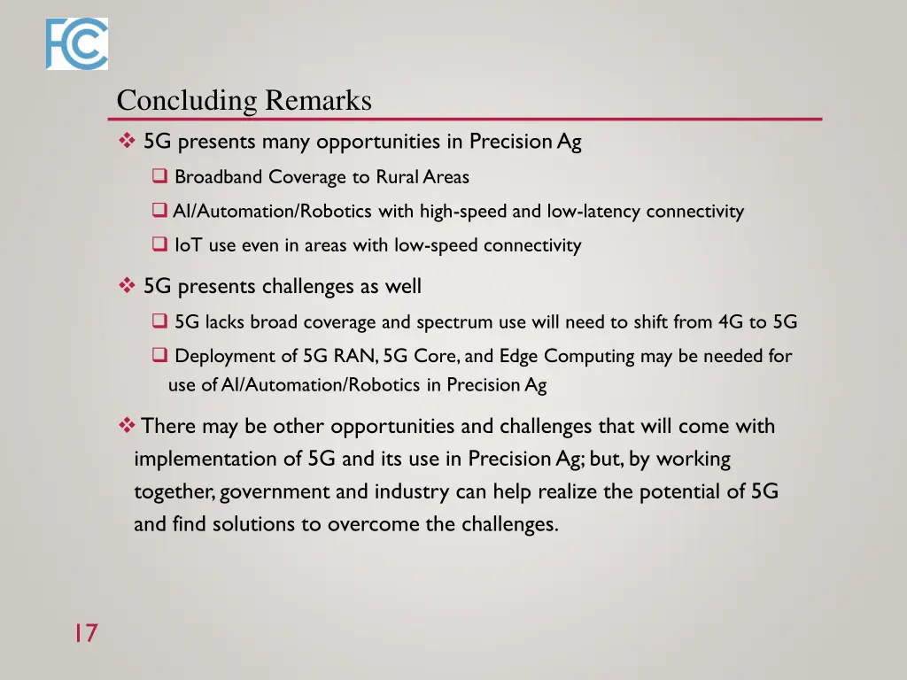 concluding remarks