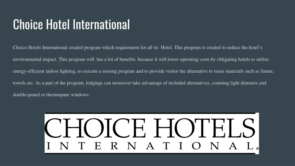 choice hotel international
