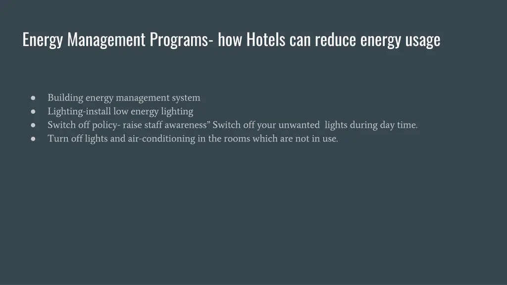energy management programs how hotels can reduce