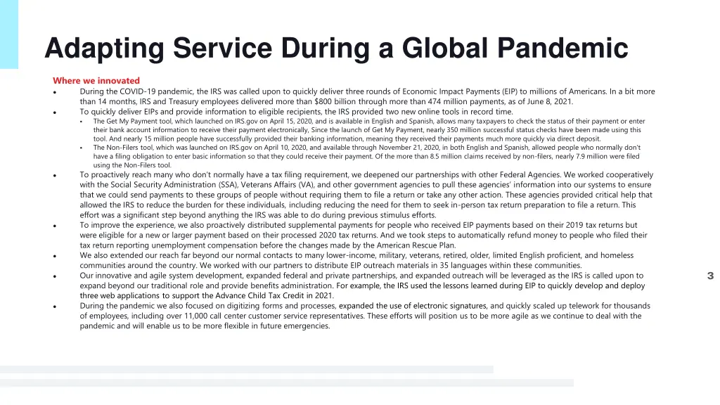 adapting service during a global pandemic
