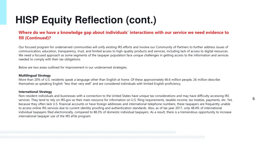 hisp equity reflection cont