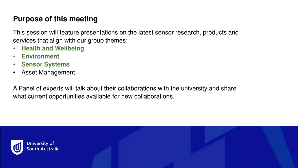 purpose of this meeting