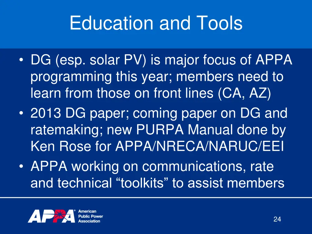 education and tools