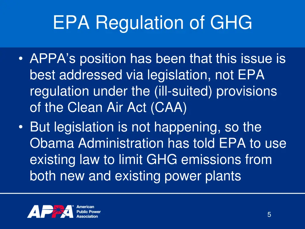 epa regulation of ghg