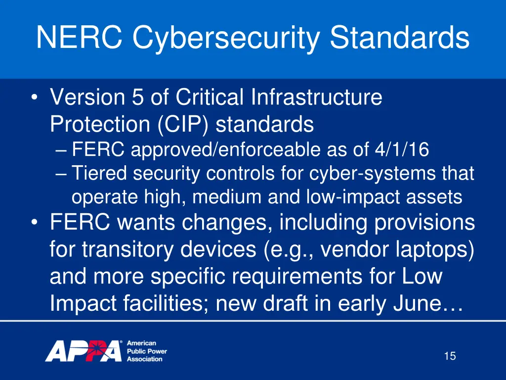 nerc cybersecurity standards