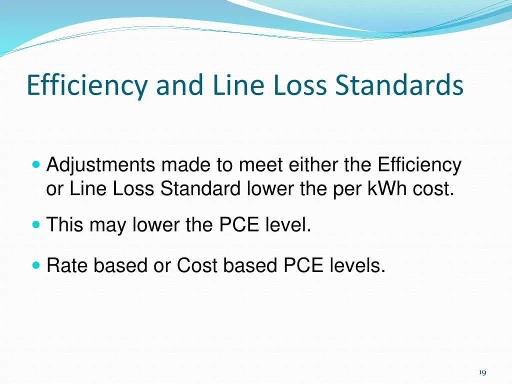 efficiency and line loss standards 1