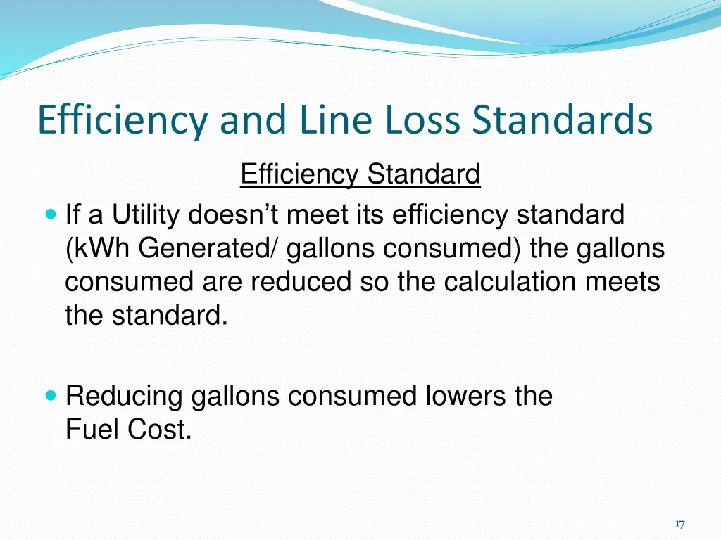efficiency and line loss standards efficiency