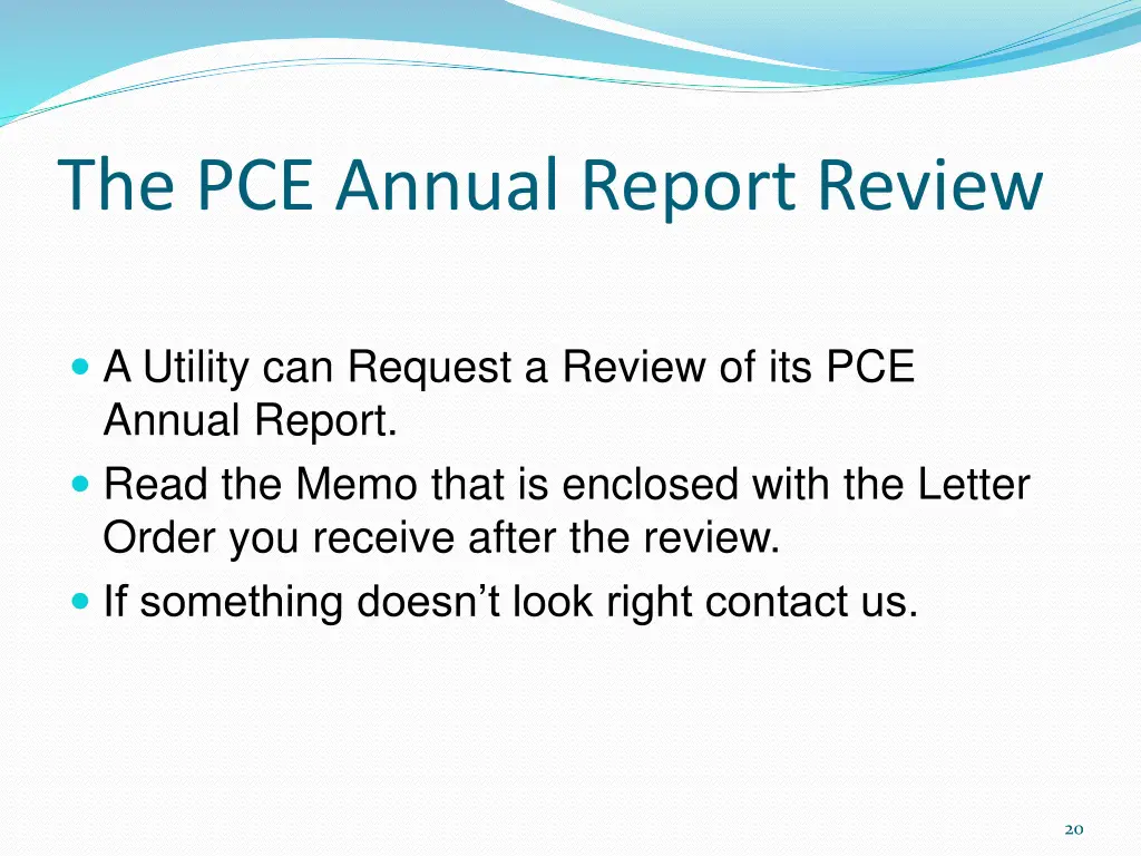 the pce annual report review