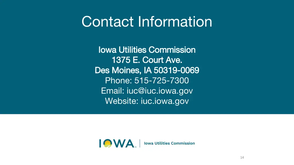 contact information