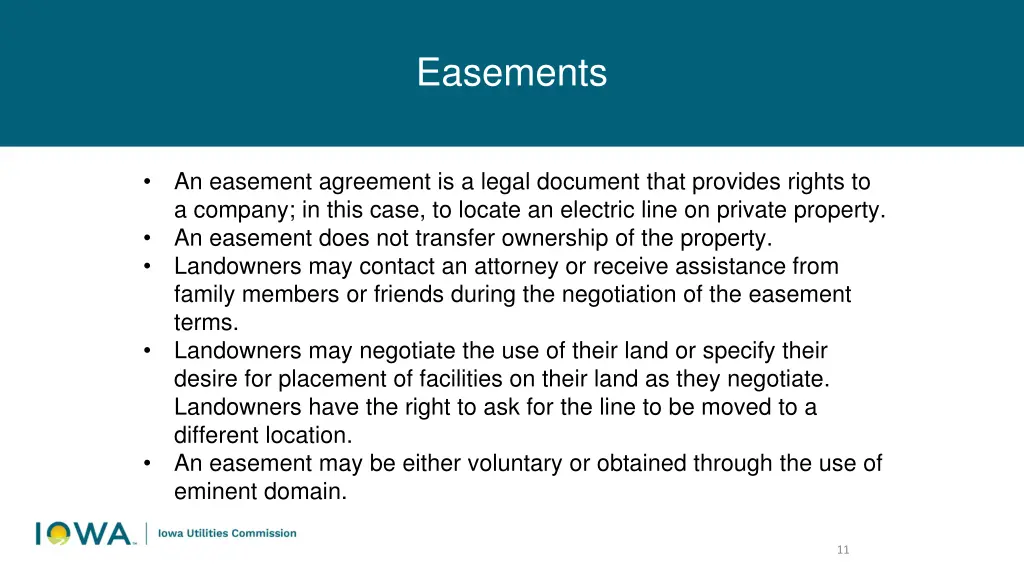 easements