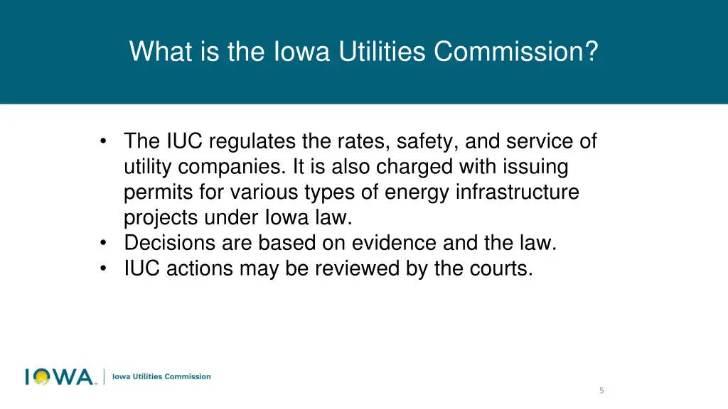 what is the iowa utilities commission 1