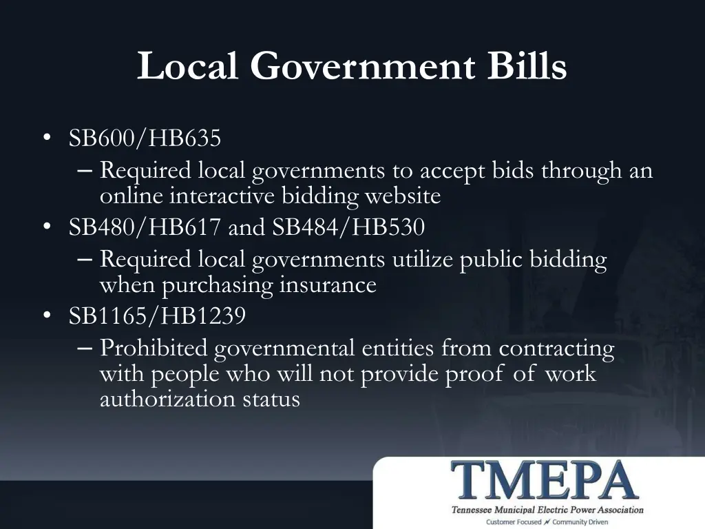 local government bills 2
