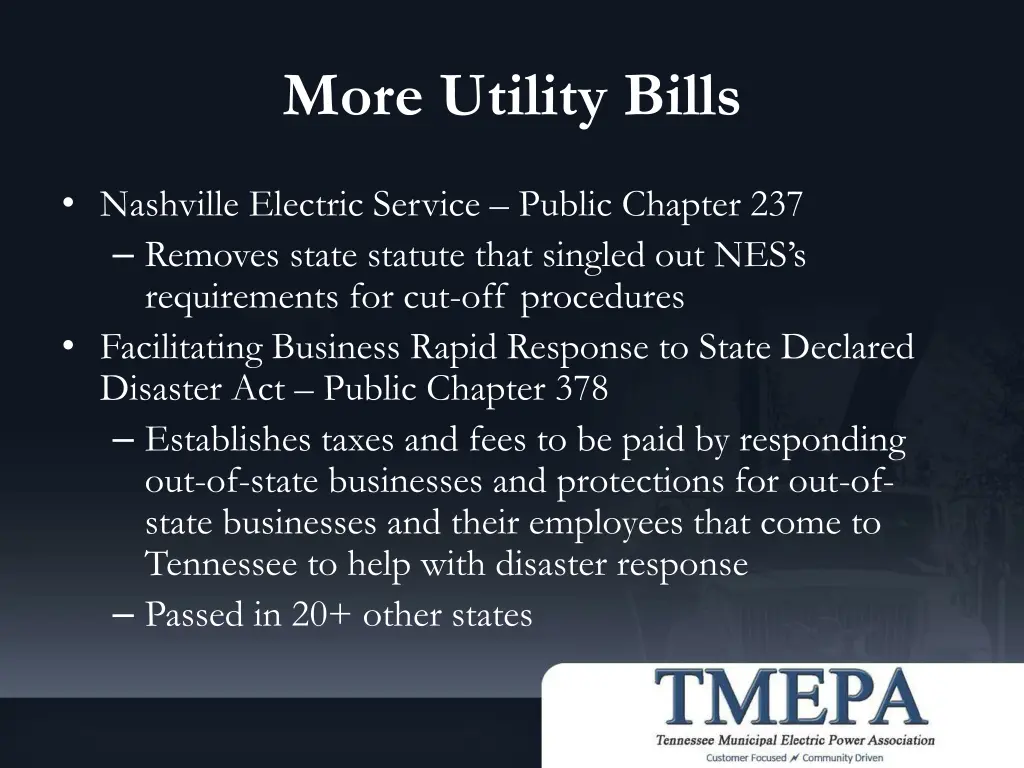 more utility bills