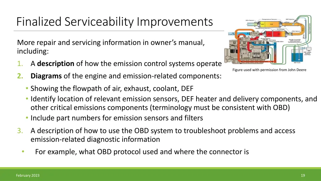 finalized serviceability improvements