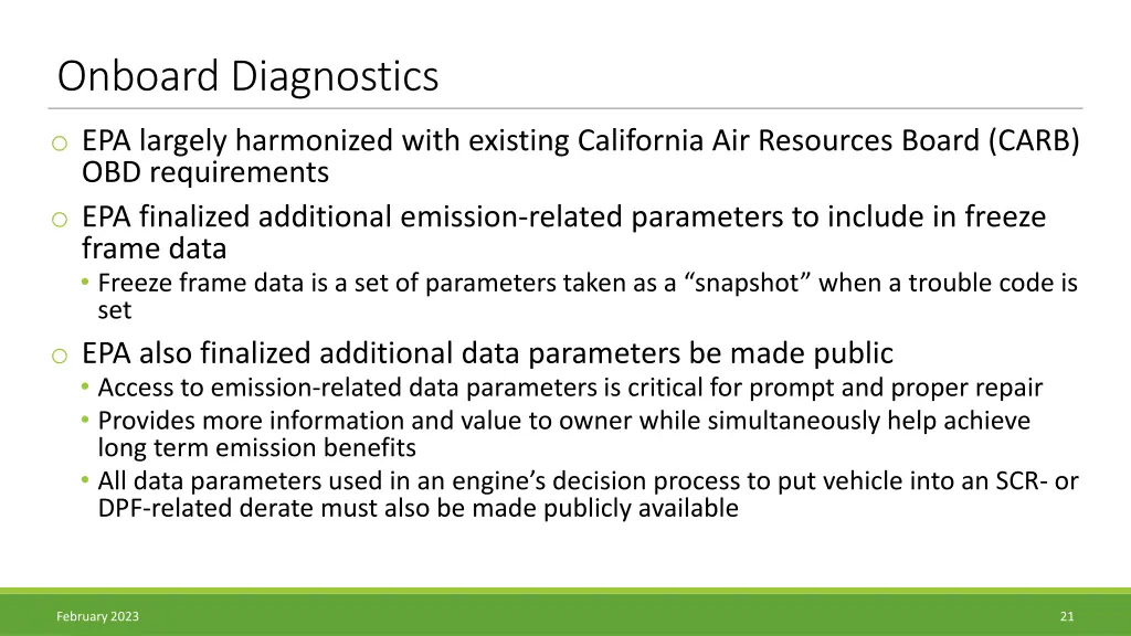 onboard diagnostics