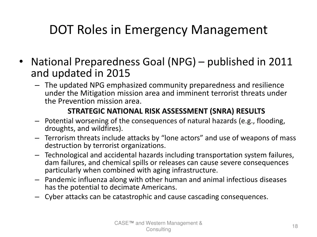 dot roles in emergency management 2