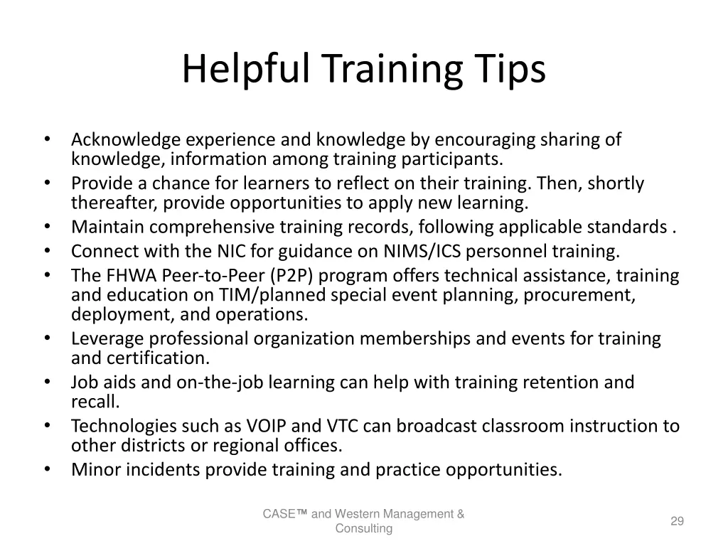 helpful training tips 1