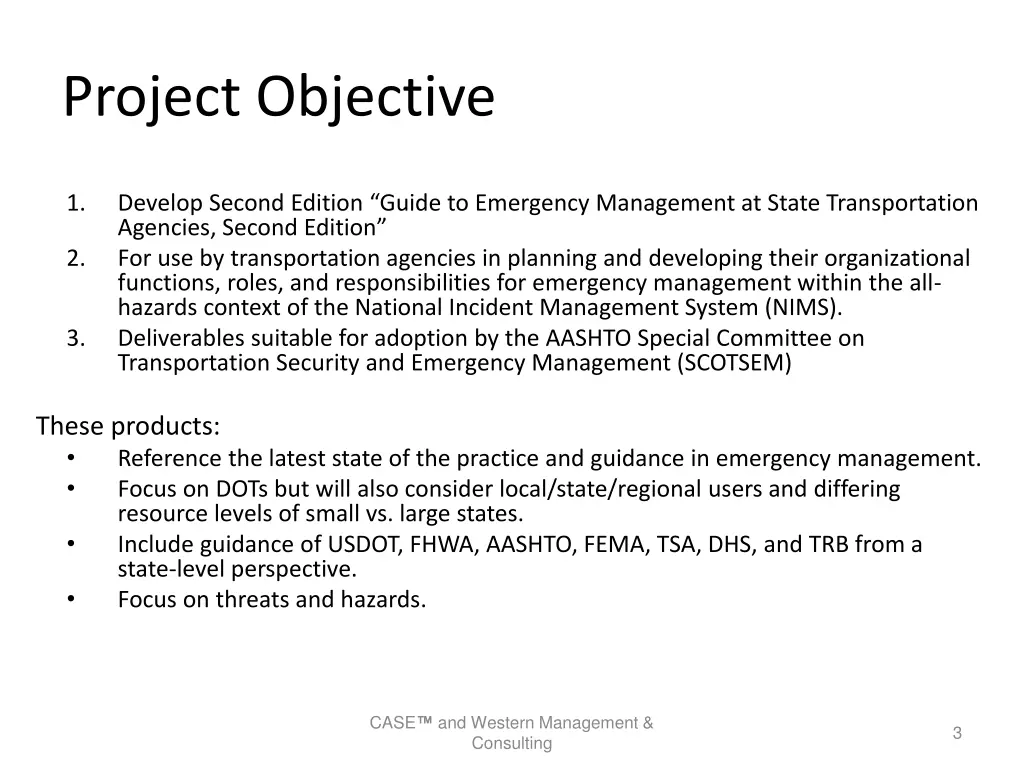 project objective