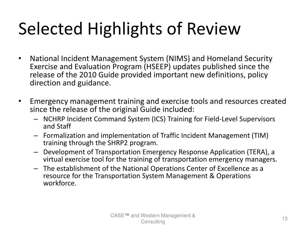 selected highlights of review 2