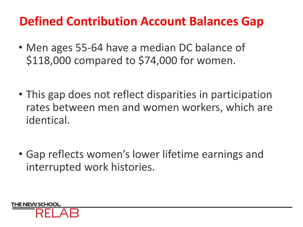 defined contribution account balances gap