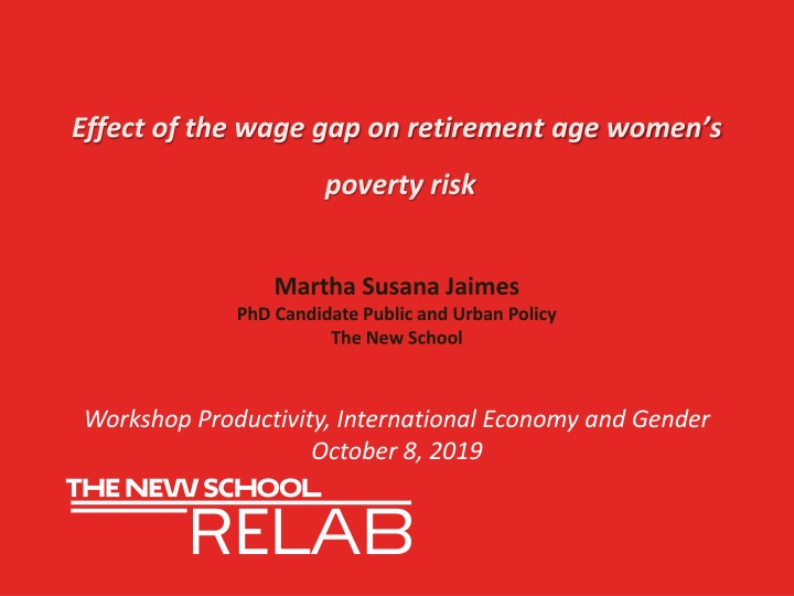 effect of the wage gap on retirement age women s