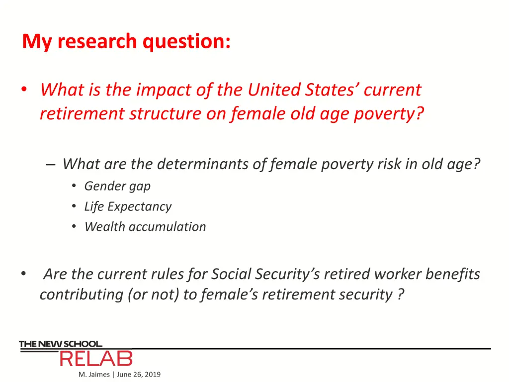 my research question