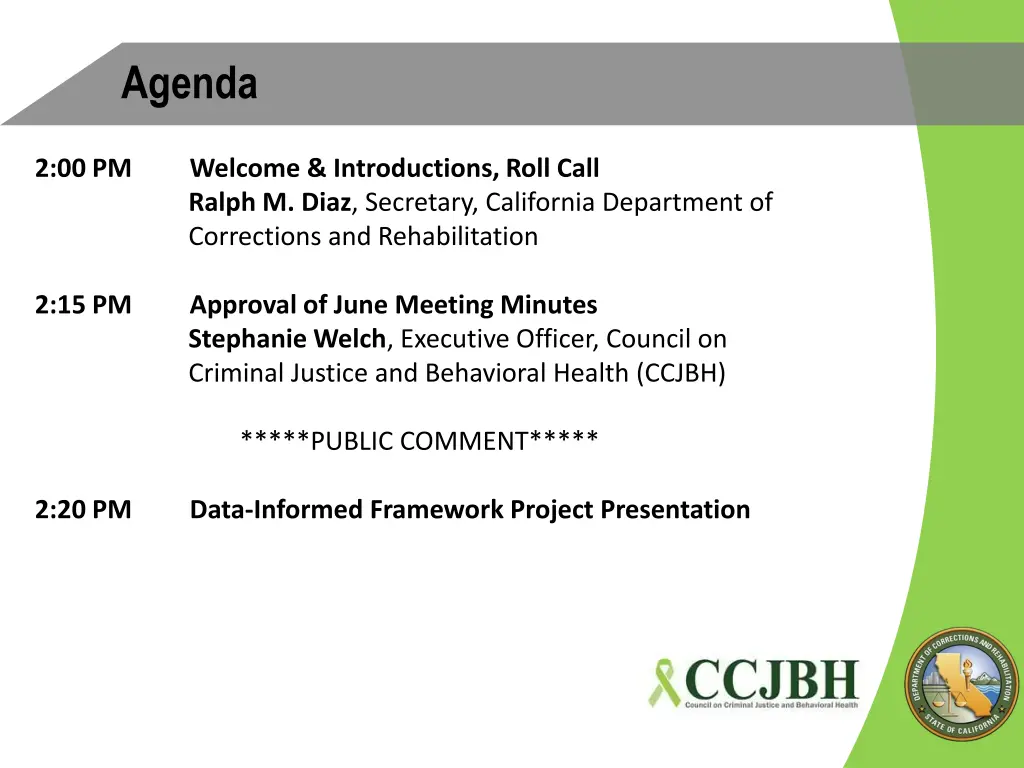 agenda 1