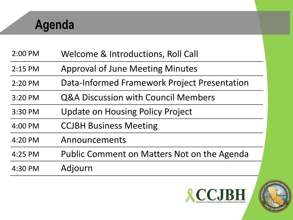 agenda