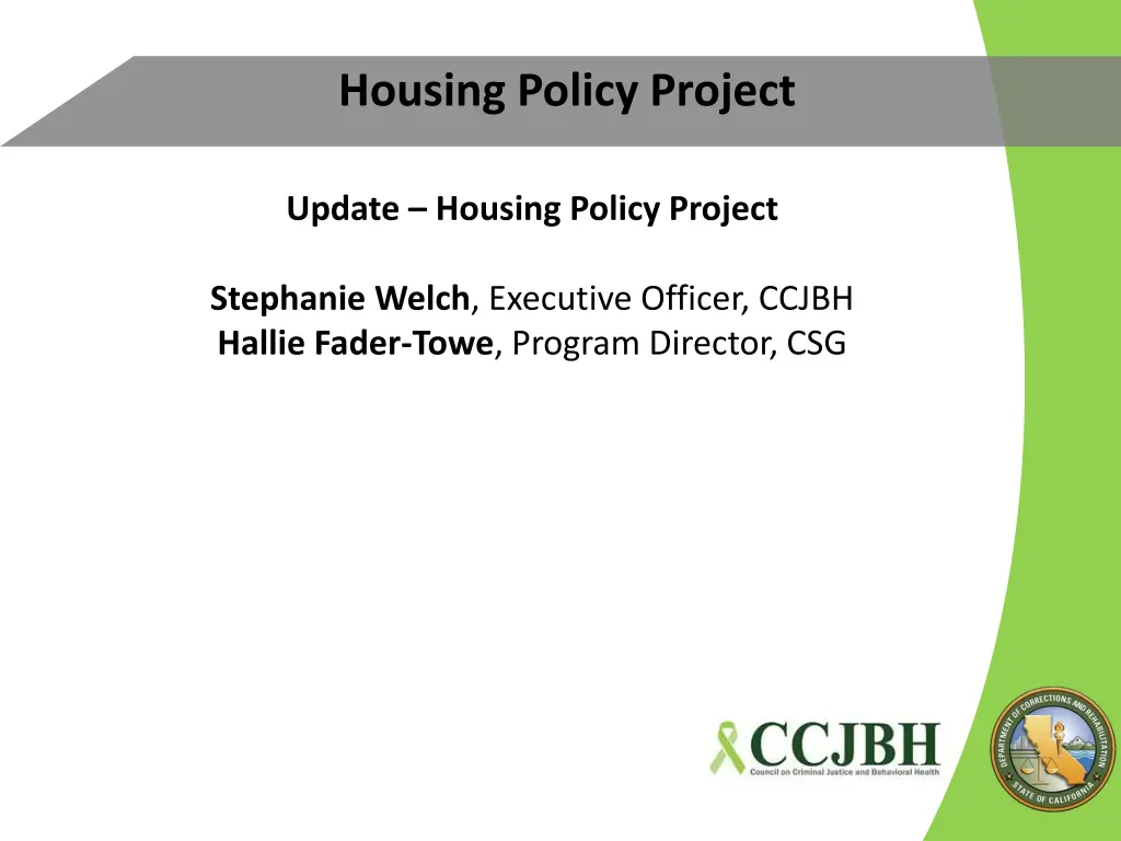 housing policy project