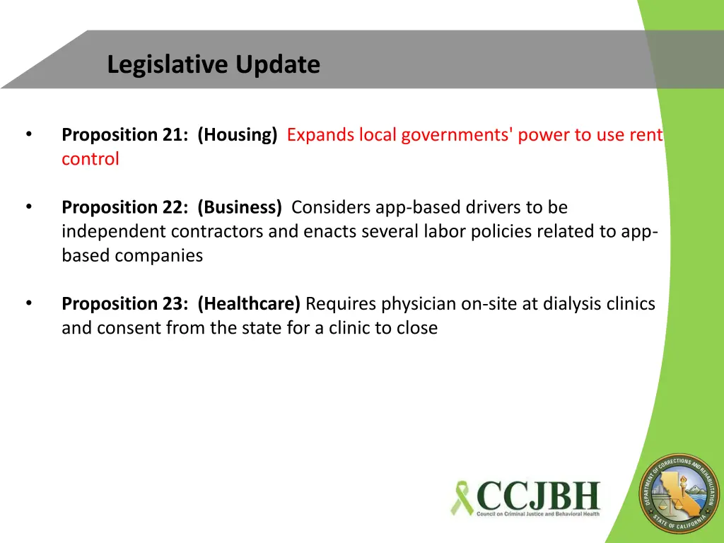 legislative update 2