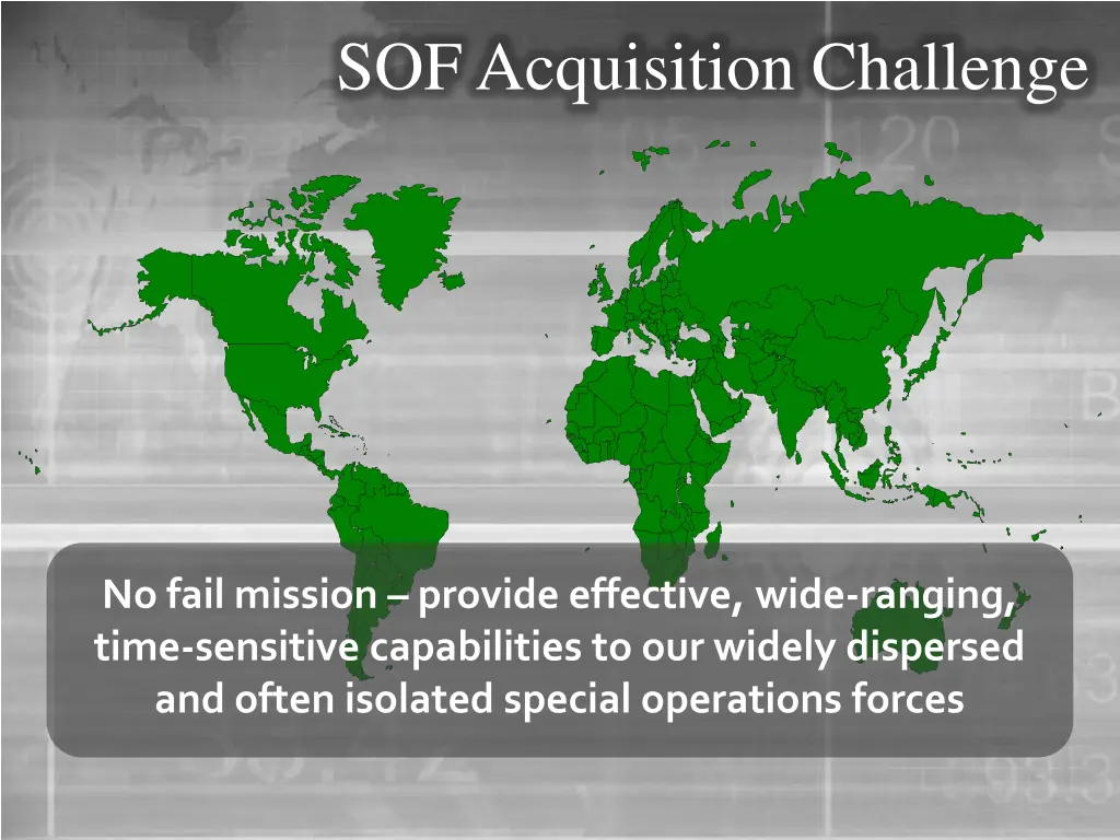 sof acquisition challenge