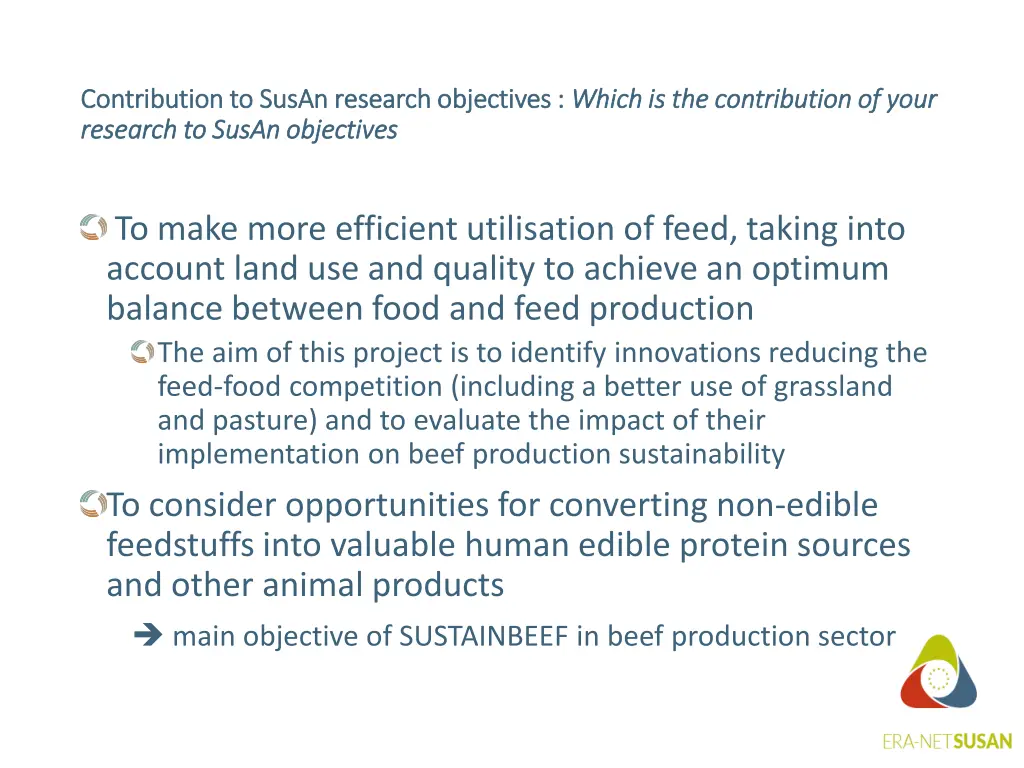 contribution to susan research objectives 1