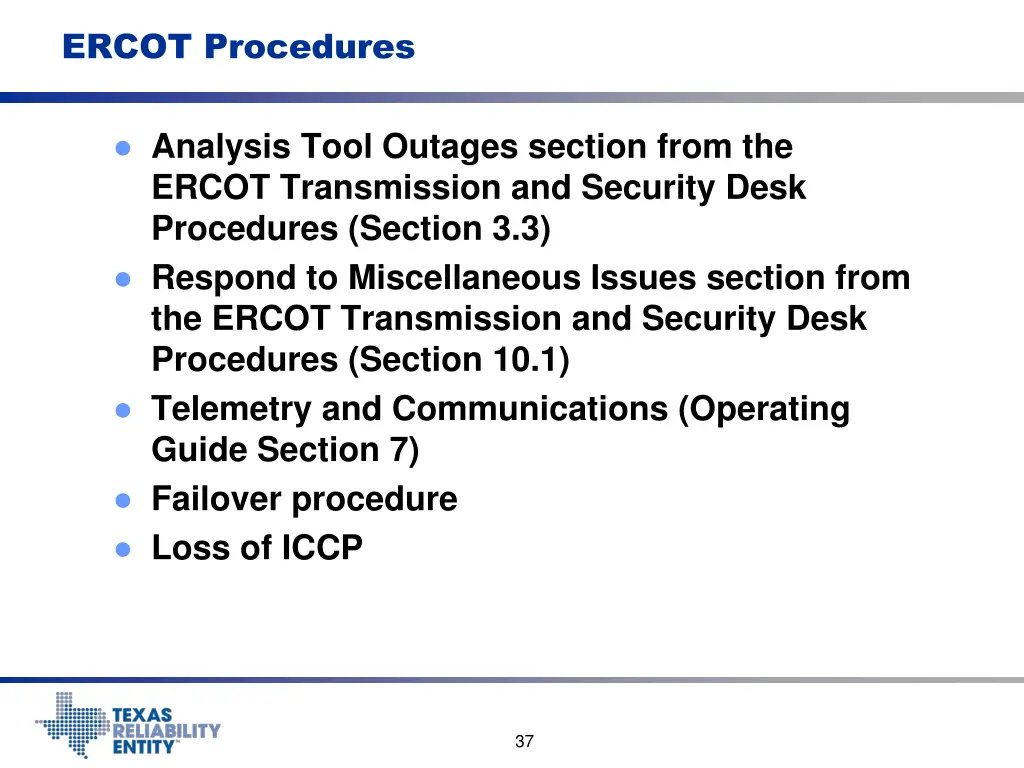 ercot procedures